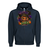 Navy lets get spooky Zipper Hoodie - SublimationCraftShop