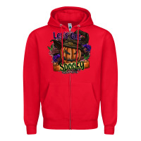 Red lets get spooky Zipper Hoodie - SublimationCraftShop