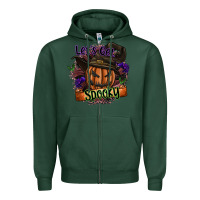 Sports Green lets get spooky Zipper Hoodie - SublimationCraftShop