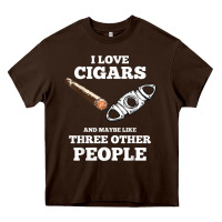 Chocolate Brown Funny Cigar Accessories Gift Set Cigar Lover Smokers Party Heavy Core Tee - minhPixels