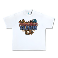White Touchdown season Baseball Urban Heavy Tee - HowdyJamesFarm