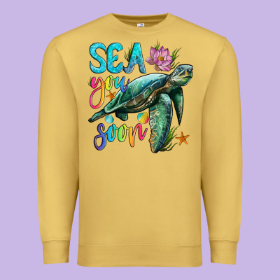 Sea You Soon With Sea Turtle Premium Sweatshirt Designed By Artiststas