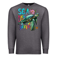 Charcoal Heather sea you soon with sea turtle Premium Sweatshirt - Artiststas