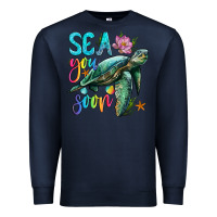 Navy sea you soon with sea turtle Premium Sweatshirt - Artiststas