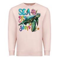 Pale Pink sea you soon with sea turtle Premium Sweatshirt - Artiststas
