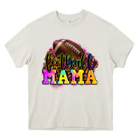Cream football mama Heavy Core Tee - LillyAllenDesigns