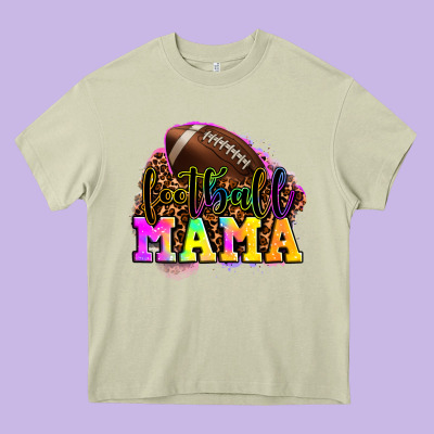 Football Mama Heavy Core Tee Designed By Lillyallendesigns