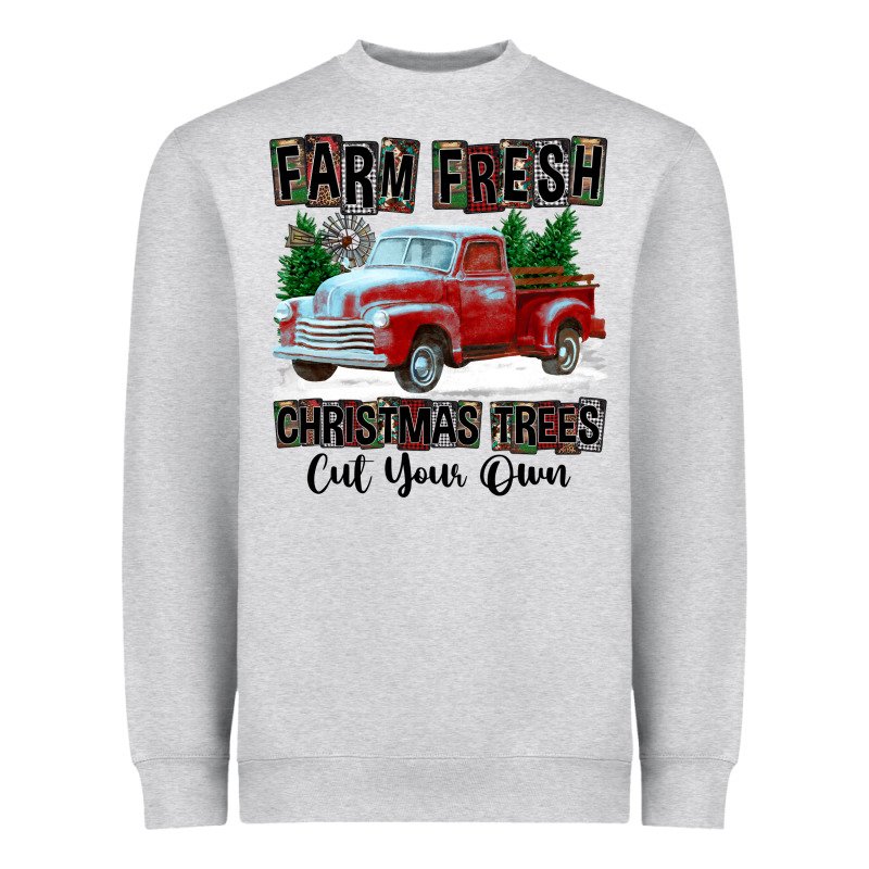 Farm Fresh Christmas Trees Cut Your Own Heavyweight Sweatshirt by FaDigitalArtStudio | Teevron