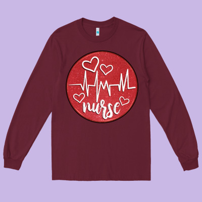 Nurse Coaster Long Sleeve Tee Designed By Cowgirlartshop
