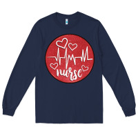 Navy nurse coaster Long Sleeve Tee - CowGirlArtShop