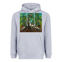 Heather Grey brachiosaurus Heavyweight Hoodie - Artiststas