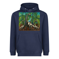 Navy brachiosaurus Heavyweight Hoodie - Artiststas