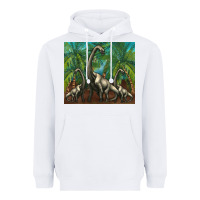 White brachiosaurus Heavyweight Hoodie - Artiststas