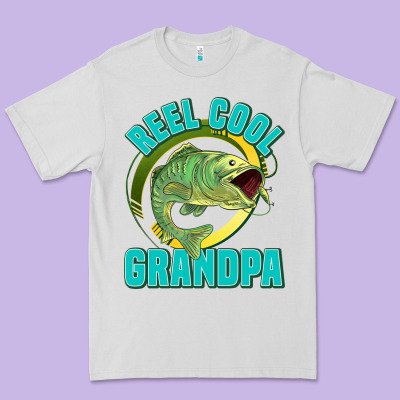 Reel Cool Grandpa Premium Tee Designed By Jasminsmagicworld
