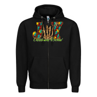 Black joy Christmas Rockin Zipper Hoodie - CowhideDigitalArt