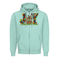 Seafoam joy Christmas Rockin Zipper Hoodie - CowhideDigitalArt