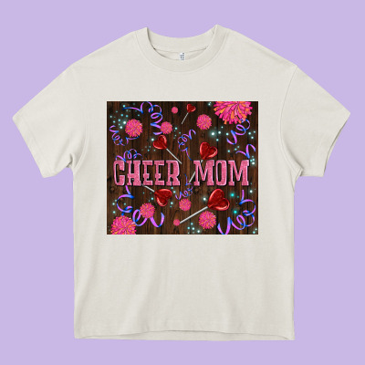 Cheer Mom Party Heavy Core Tee Designed By Lillyallendesigns