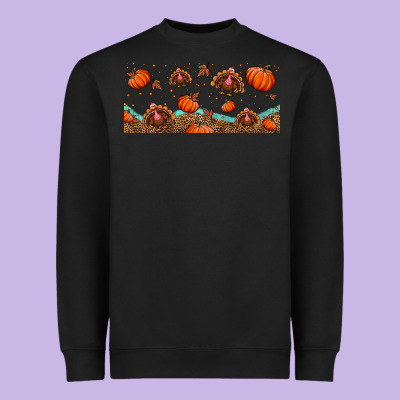 Turkey Thanksgiving Pumpkin Libbey Glass Heavyweight Sweatshirt Designed By Bundleandbundleshop