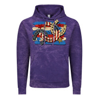 Cloud Purple 4th of july horseshoe Vintage Hoodie - CowGirlArtShop