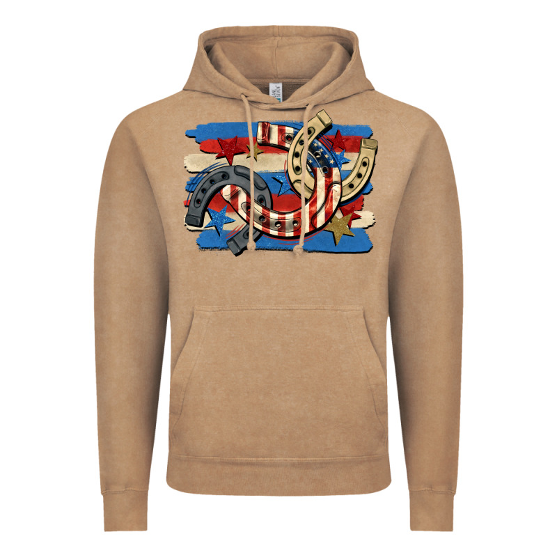 4th Of July Horseshoe Vintage Hoodie by CowGirlArtShop | Teevron