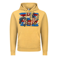 Vintage Mustard 4th of july horseshoe Vintage Hoodie - CowGirlArtShop