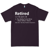Plum Retired Definition Not My Problem Anymore Funny Retirement Premium Tee - minhPixels