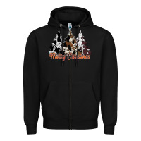 Black merry christmas cowhide trees Zipper Hoodie - CowhideDigitalArt