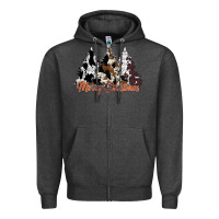 Charcoal Heather merry christmas cowhide trees Zipper Hoodie - CowhideDigitalArt