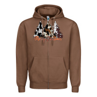 Chestnut merry christmas cowhide trees Zipper Hoodie - CowhideDigitalArt