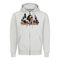 Dove Grey merry christmas cowhide trees Zipper Hoodie - CowhideDigitalArt