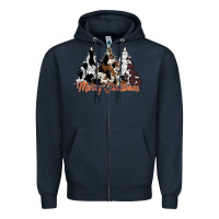 Navy merry christmas cowhide trees Zipper Hoodie - CowhideDigitalArt