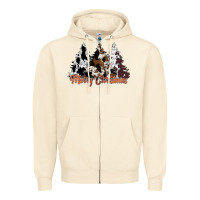 Sandshell merry christmas cowhide trees Zipper Hoodie - CowhideDigitalArt
