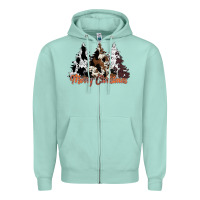 Seafoam merry christmas cowhide trees Zipper Hoodie - CowhideDigitalArt