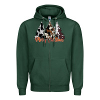 Sports Green merry christmas cowhide trees Zipper Hoodie - CowhideDigitalArt