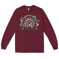 Burgundy nurse rainbow Long Sleeve Tee - CowGirlArtShop