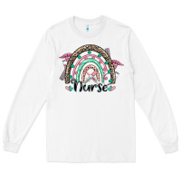 White nurse rainbow Long Sleeve Tee - CowGirlArtShop