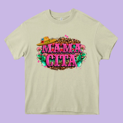 Vibrant Fiesta Typography Heavy Core Tee Designed By Lillyallendesigns