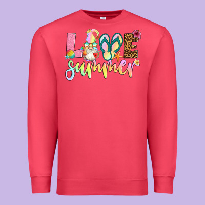 Love Summer With Gnome Premium Sweatshirt Designed By Artiststas