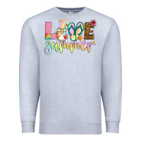 Heather Grey love summer with gnome Premium Sweatshirt - Artiststas