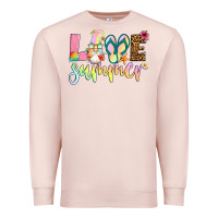 Pale Pink love summer with gnome Premium Sweatshirt - Artiststas