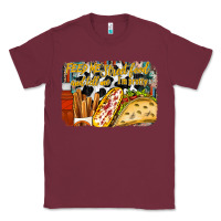 Burgundy feed me street food and tell me im pretty Classic Tee - RacoonDesign