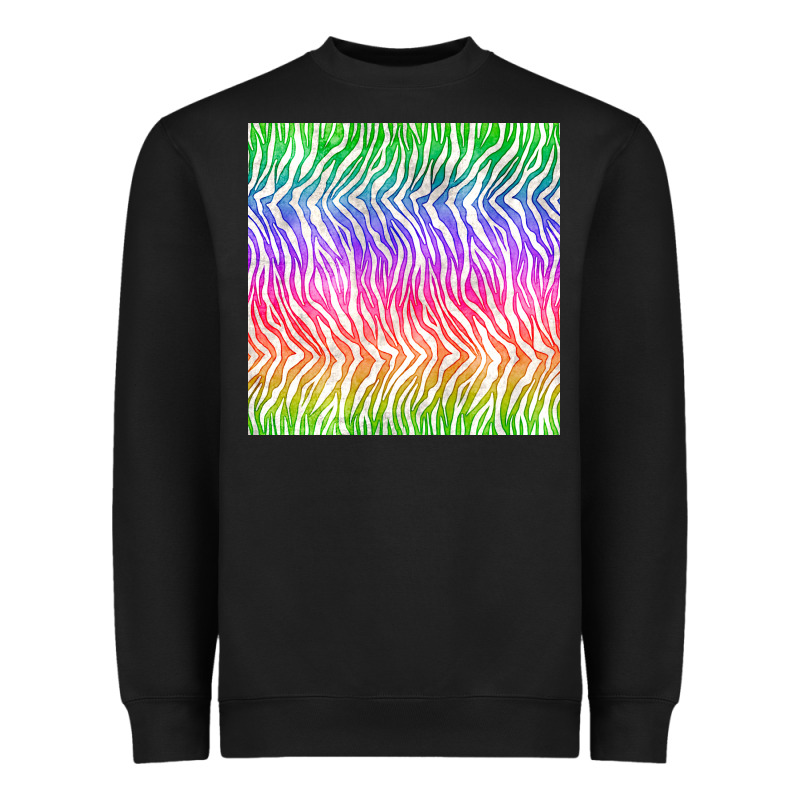 Watercolor Rainbow Tiger Seamless Pattern Heavyweight Sweatshirt by BundleAndBundleShop | Teevron