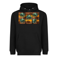 Black dinosaur triceratops sippy cup Heavyweight Hoodie - Artiststas