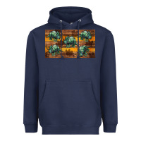 Navy dinosaur triceratops sippy cup Heavyweight Hoodie - Artiststas