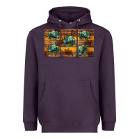 Plum dinosaur triceratops sippy cup Heavyweight Hoodie - Artiststas