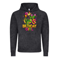 Vintage Black 6th birthday girl t rex pink Vintage Hoodie - CowGirlArtShop