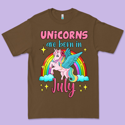 Unicorns Are Born In July Premium Tee Designed By Jasminsmagicworld