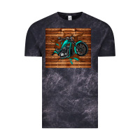 Cloud Black woodgrain motorcycle Vintage Tee - TumblerDesignByShophia