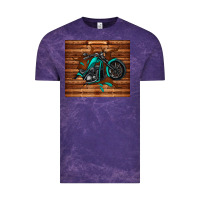 Cloud Purple woodgrain motorcycle Vintage Tee - TumblerDesignByShophia