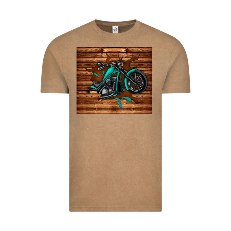 Woodgrain Motorcycle Vintage Tee by TumblerDesignByShophia | Teevron